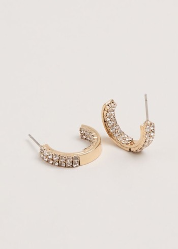 Phase Eight Crystal Hoops Jewellery Gold Australia | YG7643952